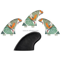Prix d'usine, design personnalisé, ailerons de surf individuels en fibre de carbone, bambou ou bois pour planche de surf et paddleboard, marque OEM, utilisation en mer, FCS2