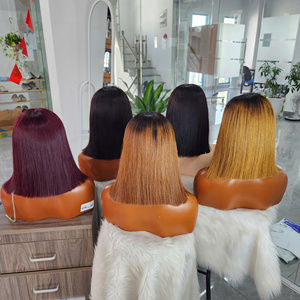 Mayorista GUGU HAIR SDD Super Double Drawn 5*5 Lace Front 100% Virgen con Cutícula Alineada Vietnamita Rizado Kinky Peluca Corta HD - Product Image 3