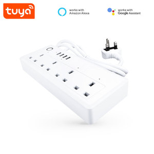 Shenzhen Manufacture Smart <strong>Socket</strong> Tuya UK Four Outlet Plug with USB Port Works with Alexa/Google Assistant PST-SA-P302U - Product Image 5
