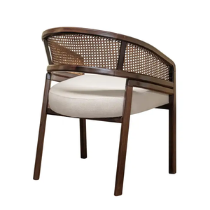 Fauteuil en bois massif véritable français au design moderne haut de gamme pour hôtel appartement salle à manger restaurant ou café japon - Product Image 3