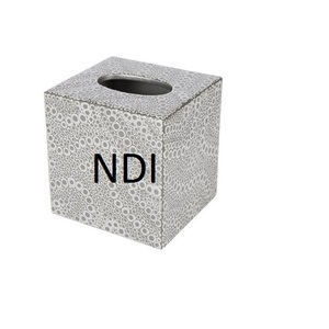 กล่องใส่กระดาษทิชชูโลหะตกแต่งโต๊ะแบบเป็นมิตรกับสิ่งแวดล้อม  ตกแต่งด้วยลายกระดูกงาช้าง สำหรับโรงแรม บ้าน ของตกแต่งโต๊ะกลาง - Product Image 1