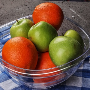 Ensemble d'ustensiles élégants et écologiques en cristal (polystyrène) antidérapants, adaptés aux aliments, durables - Bol à salade, cuillère de service, passe au lave-vaisselle - Product Image 4