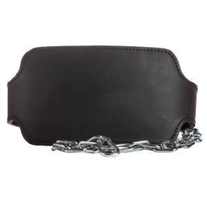 2026 Custom Logo Cowhide Leather Non-Slip Dip Belt for Weight Lifting Heavy Duty Pull up with Steel <b>Chain</b> Unisex - Product Image 2