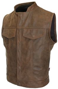 Vêtements de mode confortable respirant hiver chaud gilet en cuir pour hommes conception unique de haute qualité OEM prix de gros - Product Image 5