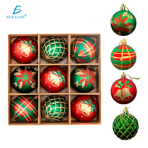 Set di Lusso di Palline Natalizie in Plastica 8 cm, Finitura Simil-Cristallo, Ornamenti Glitterati per Decorazioni Domestiche, Dimensioni Personalizzabili - Product Image 4