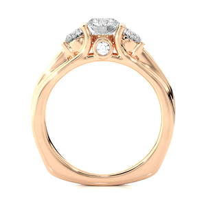 Bague de fiançailles et de mariage OMKAR JEWELS en diamant de laboratoire 1,98 ct certifié IGI plaqué or 14 carats, taille brillant, style classique pour femme - Product Image 5