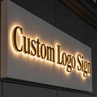 Letras de Canal LED Retroiluminadas Resistentes a la Corrosión con Control Remoto, Letrero con Logotipo para Restaurante, Decoración para Oficina y Fachada