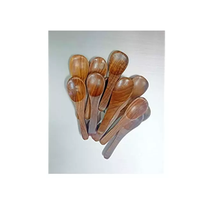 Cuchara de madera con mango largo, cuchara para sal, cubertería para frutas, regalo de boda, viaje, arroz, sopa, minicuchara - Product Image 3