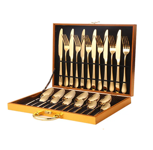 Juego de Cubiertos de Latón de Diseño Fabuloso, Juego de Cubiertos de Acero Inoxidable con Acabado Dorado Espejo, Juego de Cubiertos para Servir Alimentos con Caja de Regalo - Product Image 3