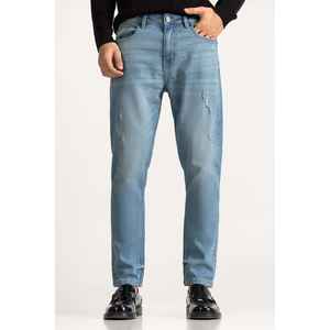 Jeans Rectos Vintage de Cintura Media MN-JNS-WS24-004, Denim Lavado a la Piedra con Bordado, Opciones de Cintura Alta/Baja para Invierno - Product Image 5