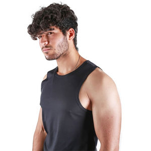 Camisetas sin mangas lisas con ajuste de logotipo personalizado baratas de fábrica, camisetas sin mangas de 100% algodón para entrenamiento para hombres - Product Image 6