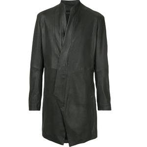 Abrigo largo de cuero para hombre, prenda de vestir de manga larga, 2023 - Product Image 1