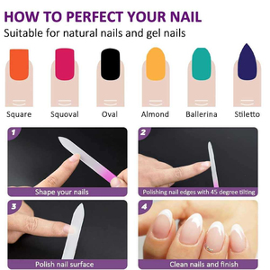 Lima de uñas de acero inoxidable de doble cara premium con patrón recto para manicura profesional y modelado y suavizado de uñas - Product Image 3