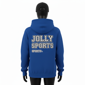 Sudadera con Capucha Premium para Mujer, Algodón Suave GSM, Felpa de Poliéster, Azul, Manga Raglán, Logotipo Personalizado Bordado, Sudaderas Básicas para Mujer - Product Image 2