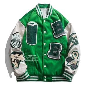Chaquetas Bomber Varsity de Invierno para Hombre, Personalizadas, de Alta Calidad, de Lana y Lona, Diseño Uniforme para Exteriores, con Letras Bordadas, Transpirables - Product Image 1