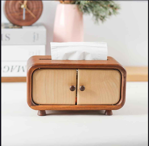 Cubierta de Caja de Pañuelos de Madera Natural Hecha a Mano Clásica Personalizada, Decoración del Hogar Ecológica - Product Image 2