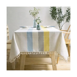 Chinese Style Christmas Bells Santa Embroidered Waterproof Oil Proof <b>Table</b> Cloth Lace Edge <b>Table</b> <b>Protector</b> Bulk Supply - Product Image 3