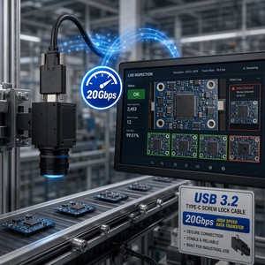 <span class=keywords><strong>สาย</strong></span>เคเบิล LUNG KAY รุ่น USB 3.2 <span class=keywords><strong>Type</strong></span> <span class=keywords><strong>C</strong></span> แบบล็อคด้วยสกรูคู่ ความเร็ว 20Gbps สำหรับถ่ายโอนข้อมูล ใช้กับกล้องอุตสาหกรรม ระบบวิชันซิสเต็ม และ SSD - Product Image 2