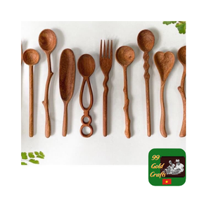 Juego de Cucharas de Madera Premium para Cocinar, Cucharas de Madera Hechas a Mano con Diseño de Madera Natural para Uso en el Hogar y Restaurantes - Product Image 1