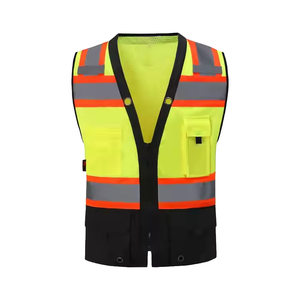 Perroquet personnalisé noir couleur bande réfléchissante gilet de sécurité gilets de sécurité veste travailleurs de la Construction gilet pour hommes - Product Image 1