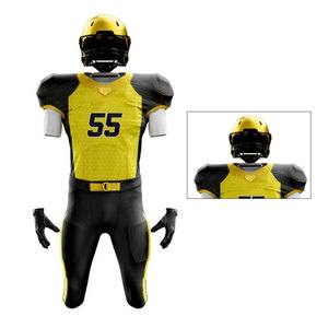 La producción y los uniformes de fútbol americano al por mayor adecuados para clubes juveniles pueden personalizar uniformes transpirables y ajustables - Product Image 2
