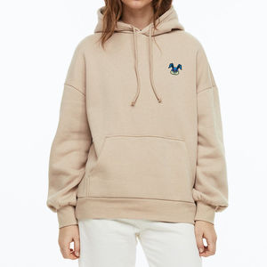 Sweat à capuche surdimensionné le plus vendu pour les femmes 100% coton matériau doux respirant impression de Logo personnalisé Service OEM solide - Product Image 2