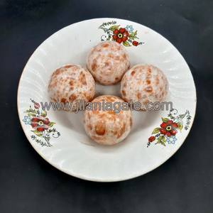 Sphère en pierre semi-précieuse de cristal de soleil naturel poli de haute qualité, agate, quartz, faite à la main pour la décoration de la maison, chakra - Product Image 1