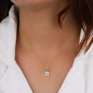 Colgante de Oro de 18K para Mujer con Diamante de Laboratorio Fabuloso, Colgantes y Dijes de Diamantes - Product Image 5