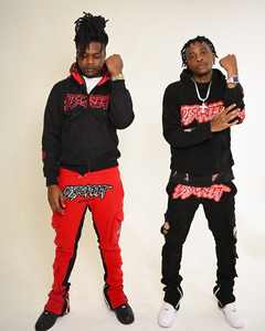 กางเกงวอร์มมีฮู้ดสำหรับผู้ชายกางเกงวอร์มแฟชั่นตามสั่ง500gsm ผ้าฝ้ายบ็อกซี่เฮฟวีเวต100% พิมพ์ลายสกรีน - Product Image 1