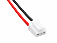 Kabel Harness Konektor Kunci HY2.0-3P Pasokan Pabrik 2Pin Merah Hitam untuk Baterai Lithium, Kamera LED, Instrumen