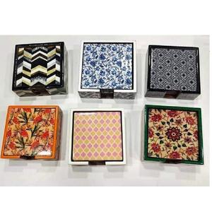 Indian handmade products Wood/Bone Coasters Home and Kitchen Dining <b>Table</b> Decorative Round <b>Slate</b> Coasters For Kitchen Decorative - Product Image 2