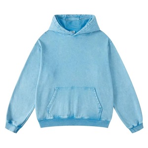 Sweat à capuche surdimensionné en polaire lourde délavé à l'acide pour hommes et femmes Logo personnalisé pour l'hiver - Product Image 1