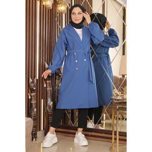 Gabardina Casual para Mujer con Detalle de Botones, Exterior de Cuero Sintético, Temporada Primavera-Invierno, Peso Personalizado, Cuero Genuino Suave, PU, Algodón - Product Image 4