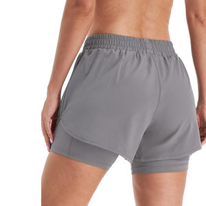 Shorts pour femmes acheter de haute qualité 100% Polyester respirant court pour femmes séchage rapide maille entraînement entraînement Gym Shorts OEM - Product Image 3