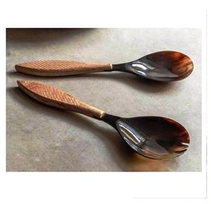 Ensemble de Spatules à Salade en Bois Naturel, 2 Spatules Durables Faites à la Main, Petite Taille, Compatible Congélateur, Mirha International - Product Image 5
