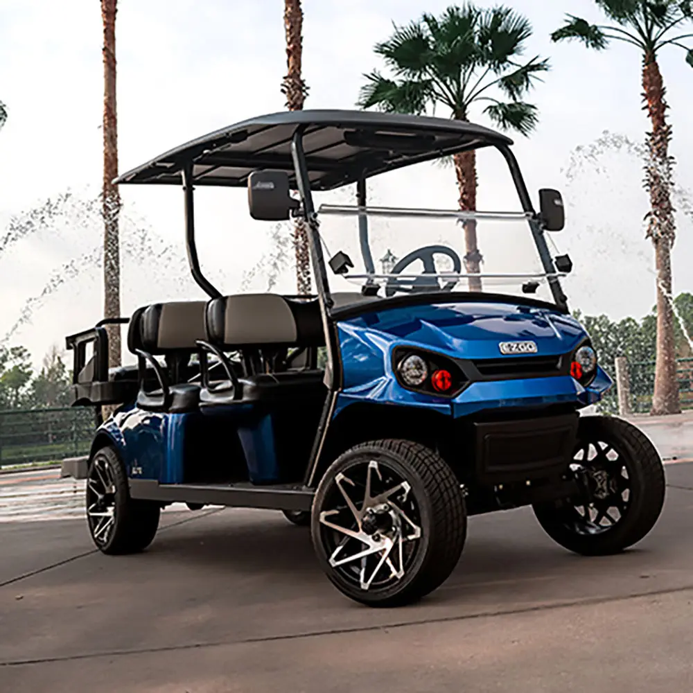 Buggy de Golf Eléctrico de 4 Ruedas y 4 Plazas Aprobado por La CE, Vehículo Utilitario para Adultos, Carro de Golf Eléctrico con Batería de Litio ATV de 72V