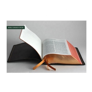 Profesional logotipo personalizado oración Biblia Pu cuero Vintage diario cuaderno tapa dura venta al por mayor Santa Biblia libro servicios de impresión - Product Image 4