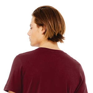 Airlume – T-Shirt à manches courtes et col en v, 100% coton peigné et annelé 32 simple 4.2 oz marron Essential Jersey unisexe - Product Image 6