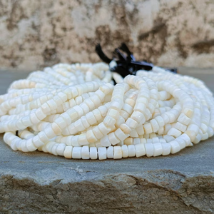 White Opal <b>Heishi</b> Washer <b>Beads</b> Smooth <b>Heishi</b> Opal Tyre <b>Beads</b> 6mm Opal Gemstone <b>Beads</b> for Jewelry Making 7mm Loose Gemstone - Product Image 2