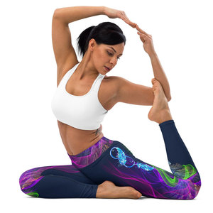 Sublimación Buttery Soft Yoga Legging bolsillo lateral OEM impreso gimnasio Fitness adelgazamiento Atlético mujeres cintura elástica Yoga Leggings - Product Image 3