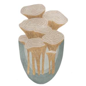 Alfombra Aurelia de Lana y Viscosa, Tejida a Mano, Modelo Top-317, Diseño Abstracto, Rectangular de 4m, para Sala de Estar, Grosor de 10mm, para Adolescentes - Product Image 1