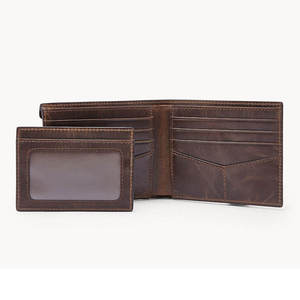 Carteras Cortas Portátiles de Cuero Genuino Unisex Hechas en Pakistán de Alta Calidad con Diseño de Frutas, Cierre Abierto y Protección de Poliéster - Product Image 1