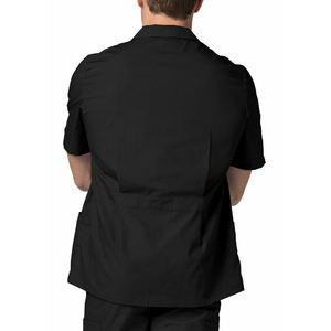 Veste de gommage à fermeture éclair avant à manches courtes pour hommes uniforme d'hôpital d'infirmière médicale - Product Image 3