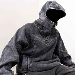 Sudadera con Capucha Extra Grande y Gruesa, Estilo Vintage con Lavado Ácido para Mujeres, Hombres y Parejas - Product Image 1