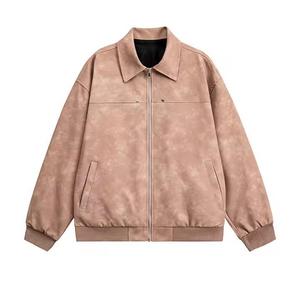 Chaquetas de streetwear americanas para otoño e invierno para hombre y mujer, cuellos vintage, chaquetas bomber de béisbol, estampados de corazones - Product Image 1