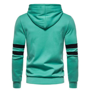 Slim Fit Pullover Panel Hoodie Personalizable DTG Impresión Hombres Panel Hoodie Cómodo y suave Tela Hoodie - Product Image 4