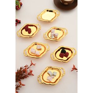 Juego de 6 Soportes para Delicias Turcas Mucit Home Gold Mini, Modelo Ovalado con Base - Product Image 4