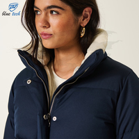 Nouvelle veste bomber matelassée en coton pour femme, style hiver, imperméable, tricotée, unie avec imprimé frontal, longueur normale, grande taille, à capuche