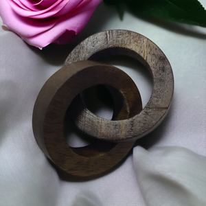 Cadena de madera de mango rústico de 3 eslabones de estilo bohemio tallada a mano, decoración de madera Natural ecológica para sala de estar o dormitorio - Product Image 3