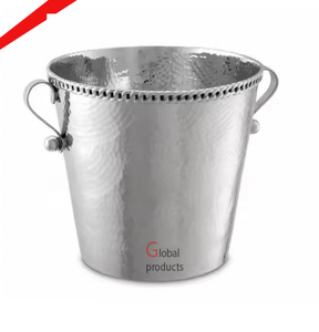 Hermosa forma plata acabado bebida cubo de hielo enfriador de vino para Bar restaurante - Product Image 3